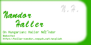 nandor haller business card